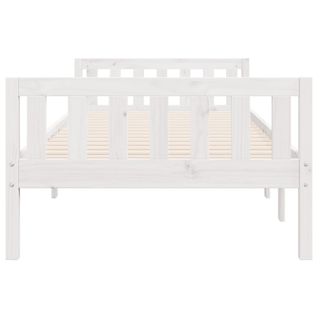 Children's bed without mattress white 90x190 cm solid pine wood