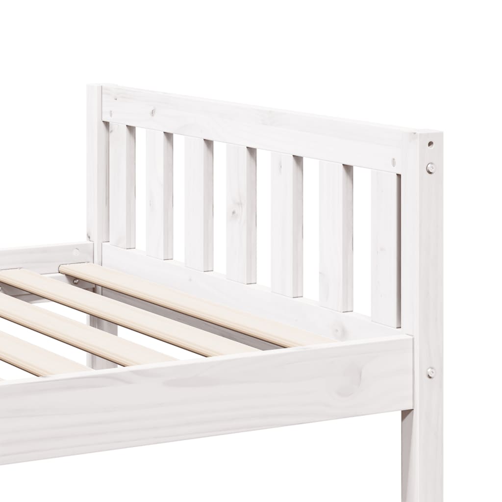 Children's bed without mattress white 90x190 cm solid pine wood