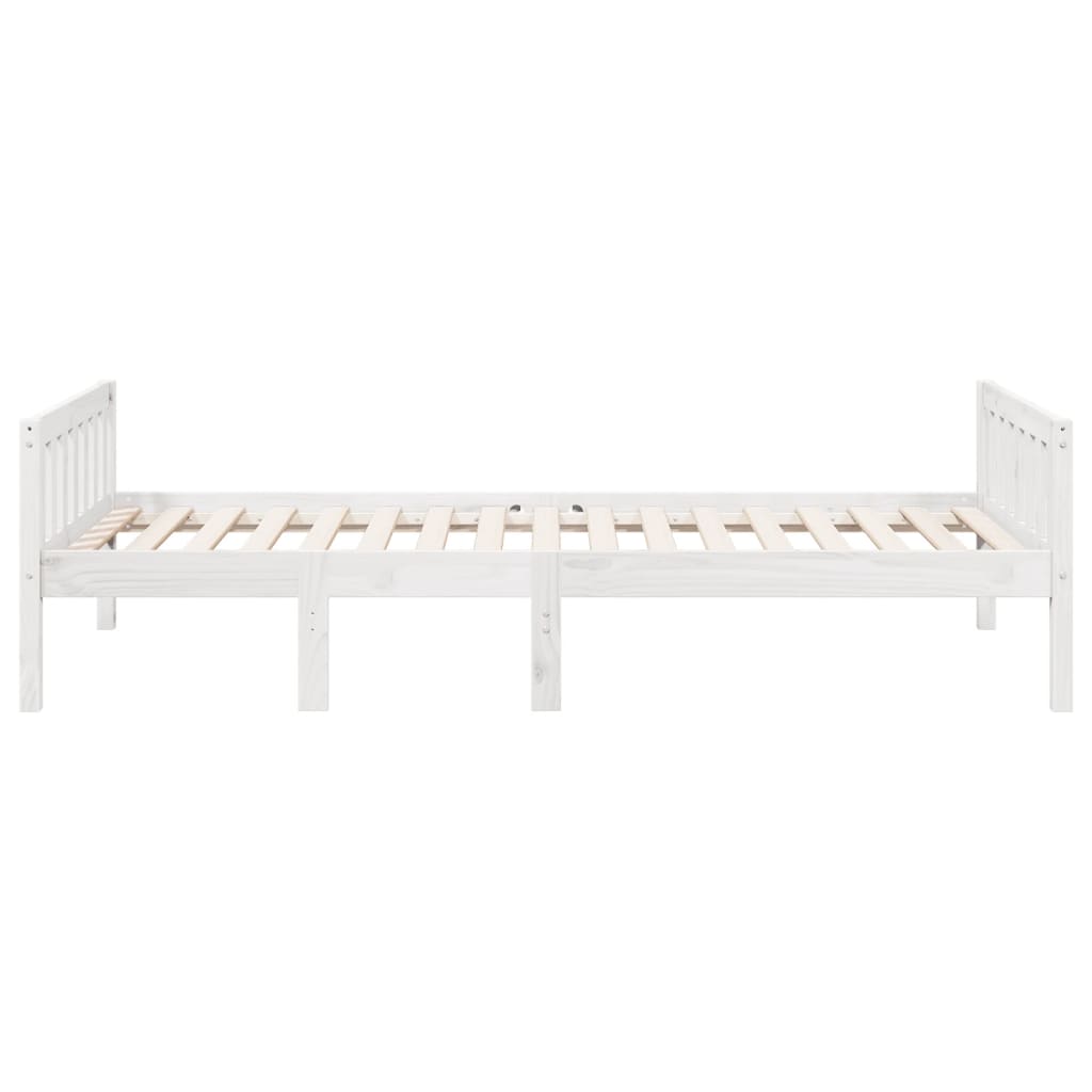 Children's bed without mattress white 75x190 cm solid pine wood