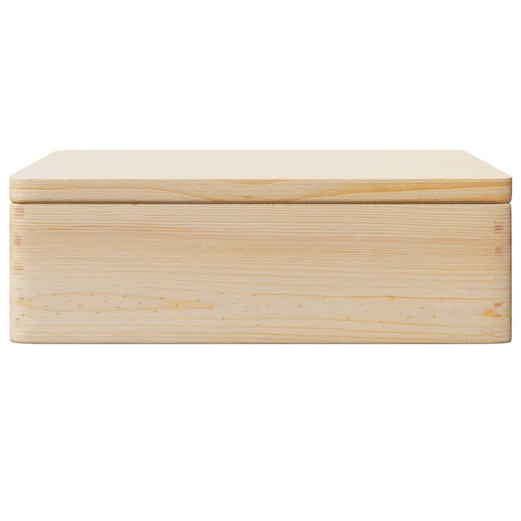 Wooden box with lid 40x30x13 cm solid pine wood