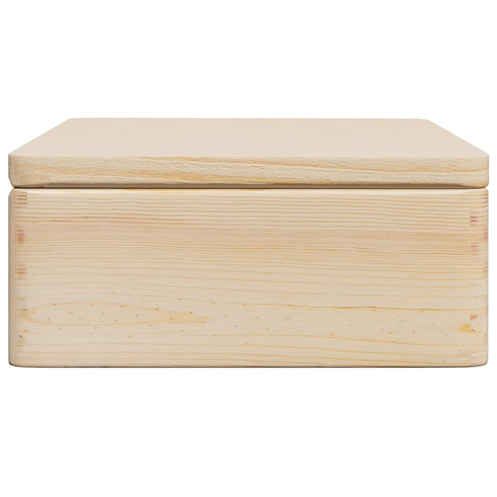 Wooden box with lid 40x30x13 cm solid pine wood