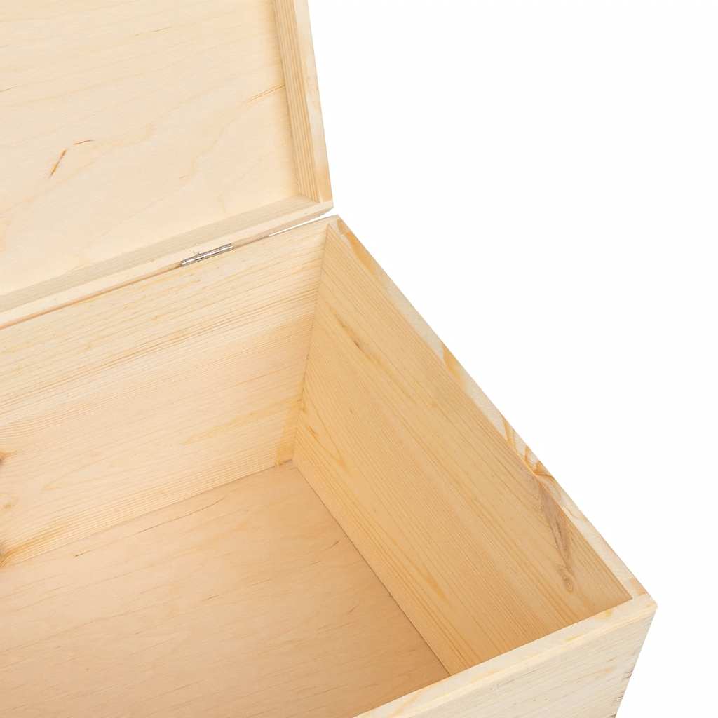 Wooden box with lid 40x30x23 cm solid pine wood