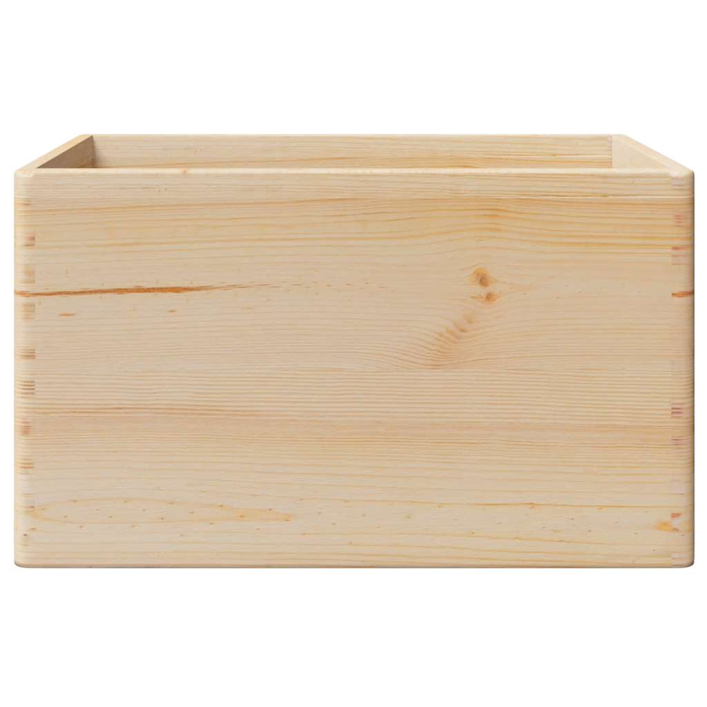 Wooden box with handles 40x30x23 cm solid pine