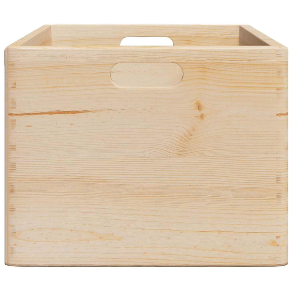 Wooden box with handles 40x30x23 cm solid pine