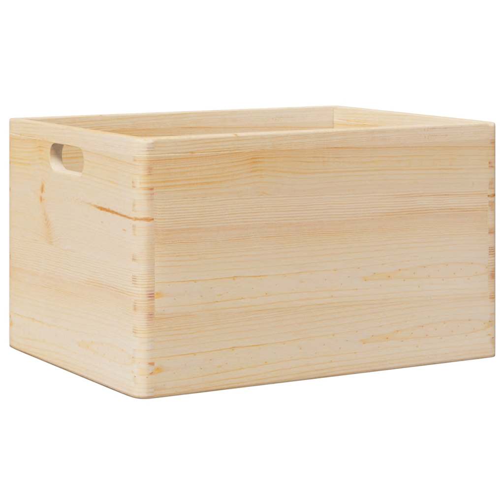 Wooden box with handles 40x30x23 cm solid pine