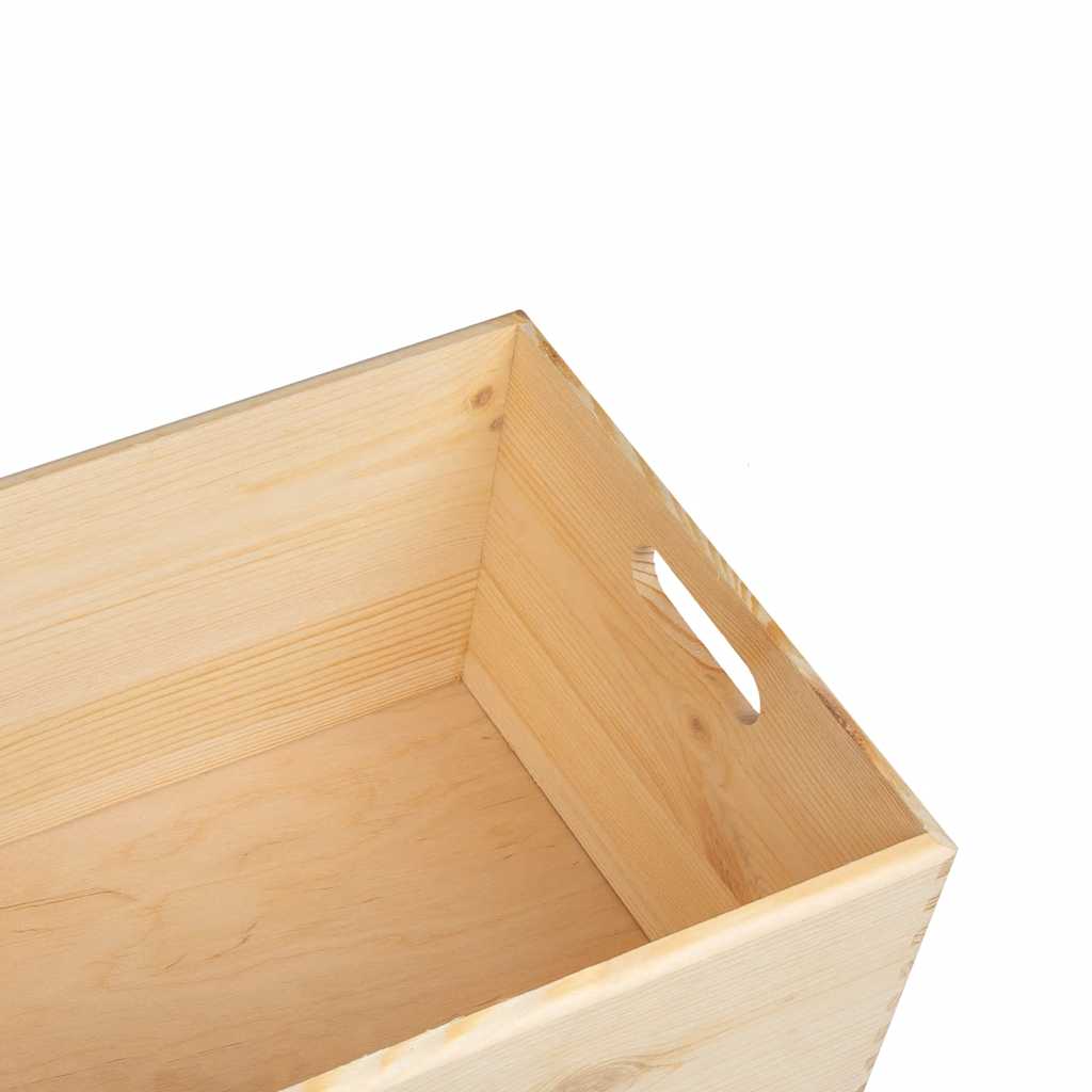 Wooden box with handles 40x30x23 cm solid pine