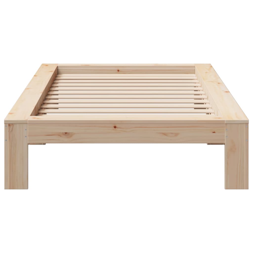 Solid wood bed without mattress 90x200 pinewood