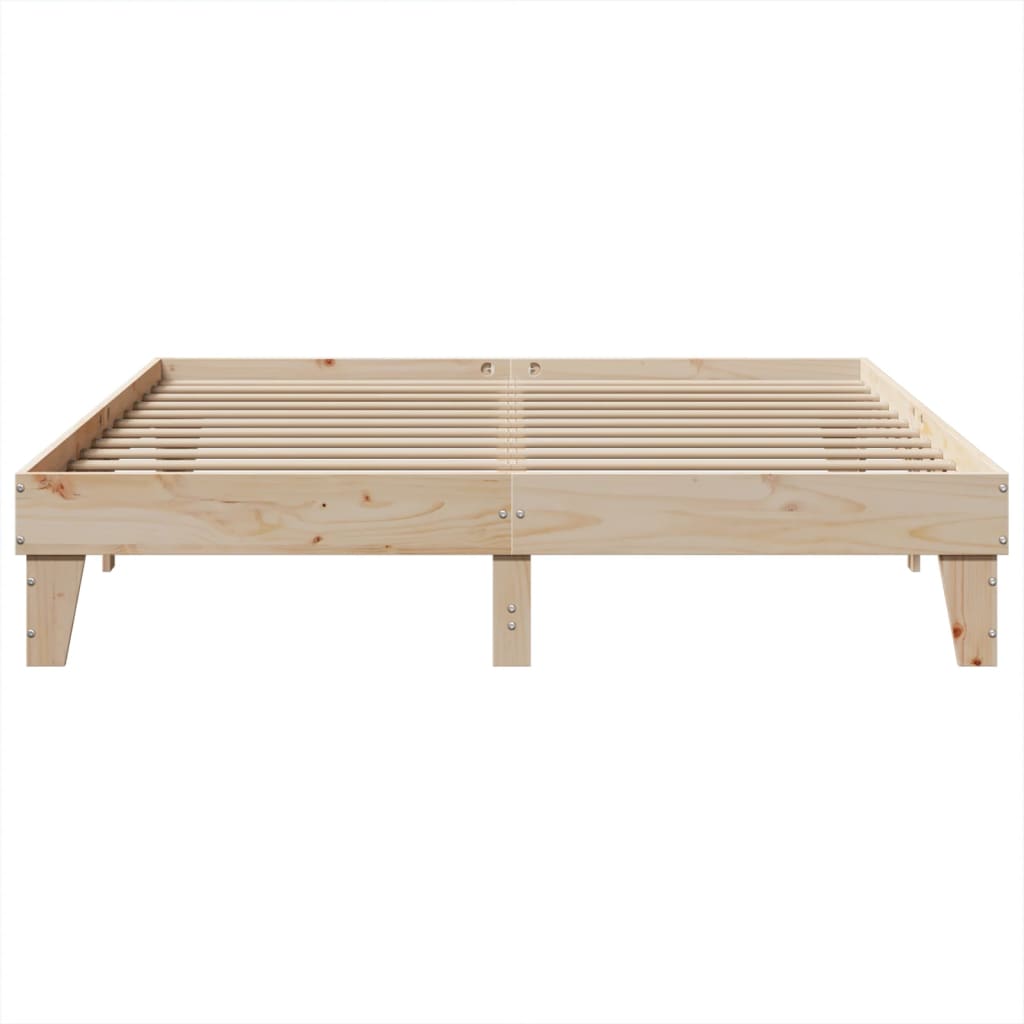 Solid wood bed without mattress 200x200 cm pine