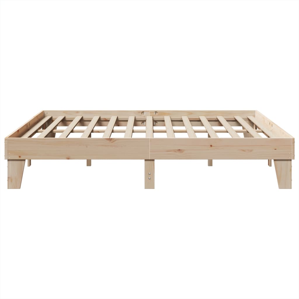 Solid wood bed without mattress 200x200 cm pine