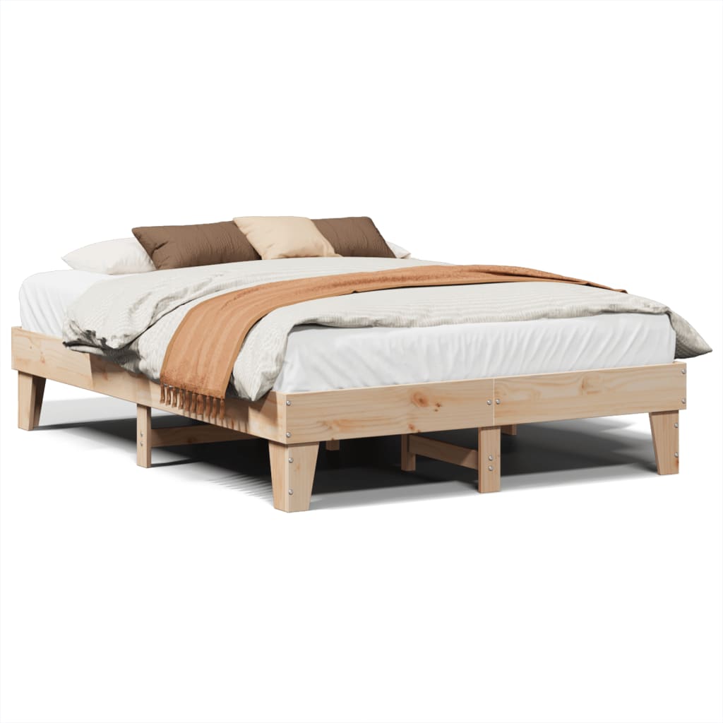 Solid wood bed without mattress 160x200 cm pinewood