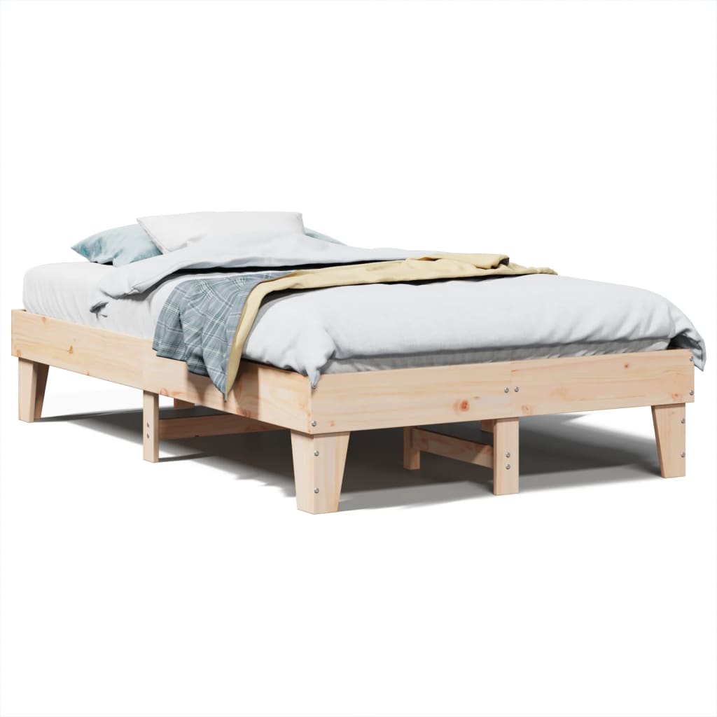 Solid wood bed without mattress 120x200 cm pinewood