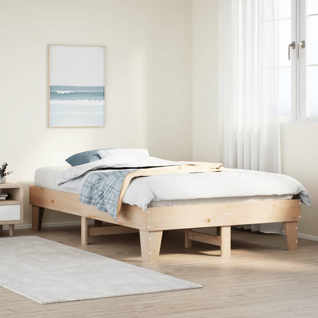 Solid wood bed without mattress 120x200 cm pinewood