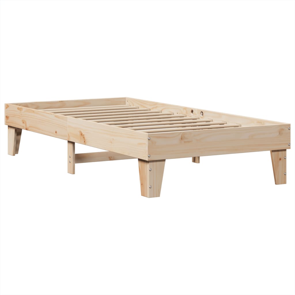 Solid wood bed without mattress 100x200 cm pinewood