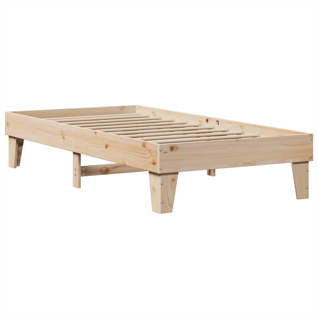 Solid wood bed without mattress 100x200 cm pinewood