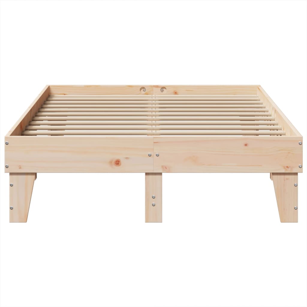 Solid wood bed without mattress 135x190 cm pinewood