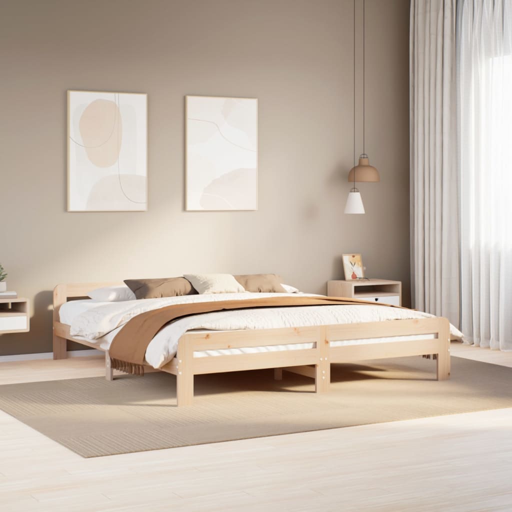 Solid wood bed without mattress 180x200 pinewood