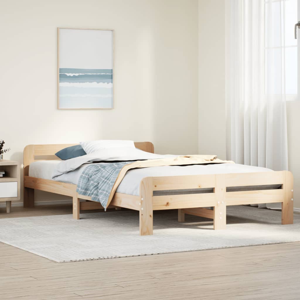 Solid wood bed without mattress 120x200 cm pinewood