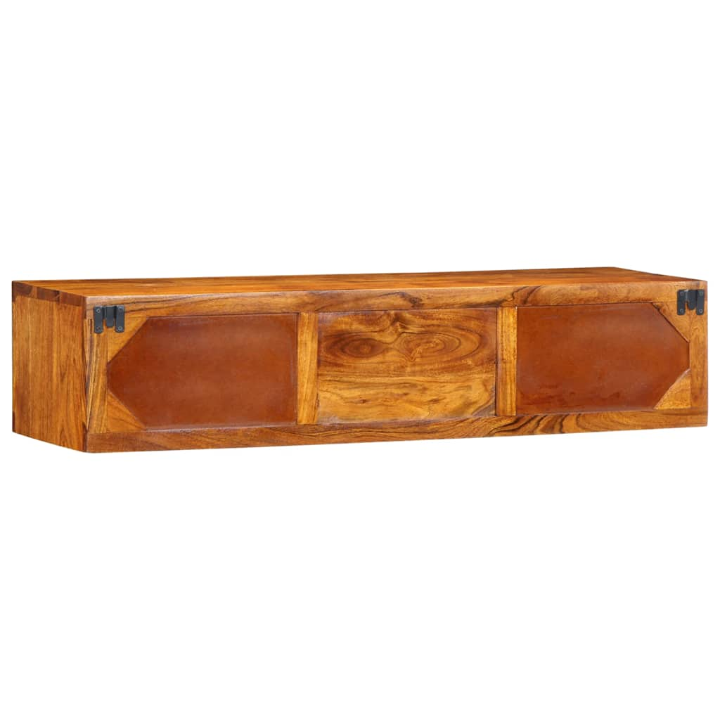 TV Wall Cabinet Multicoloured 100x30x22 cm Solid Wood Acacia