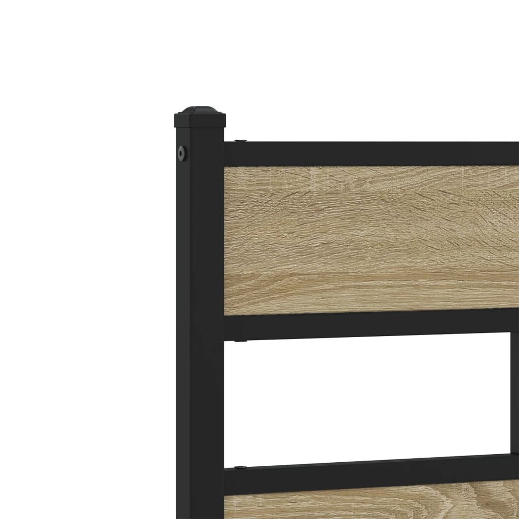 Bed frame without mattress Sonoma oak 90x190 cm wood material