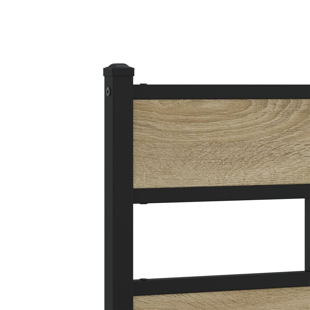 Bed frame without mattress Sonoma oak 100x200 cm wood material