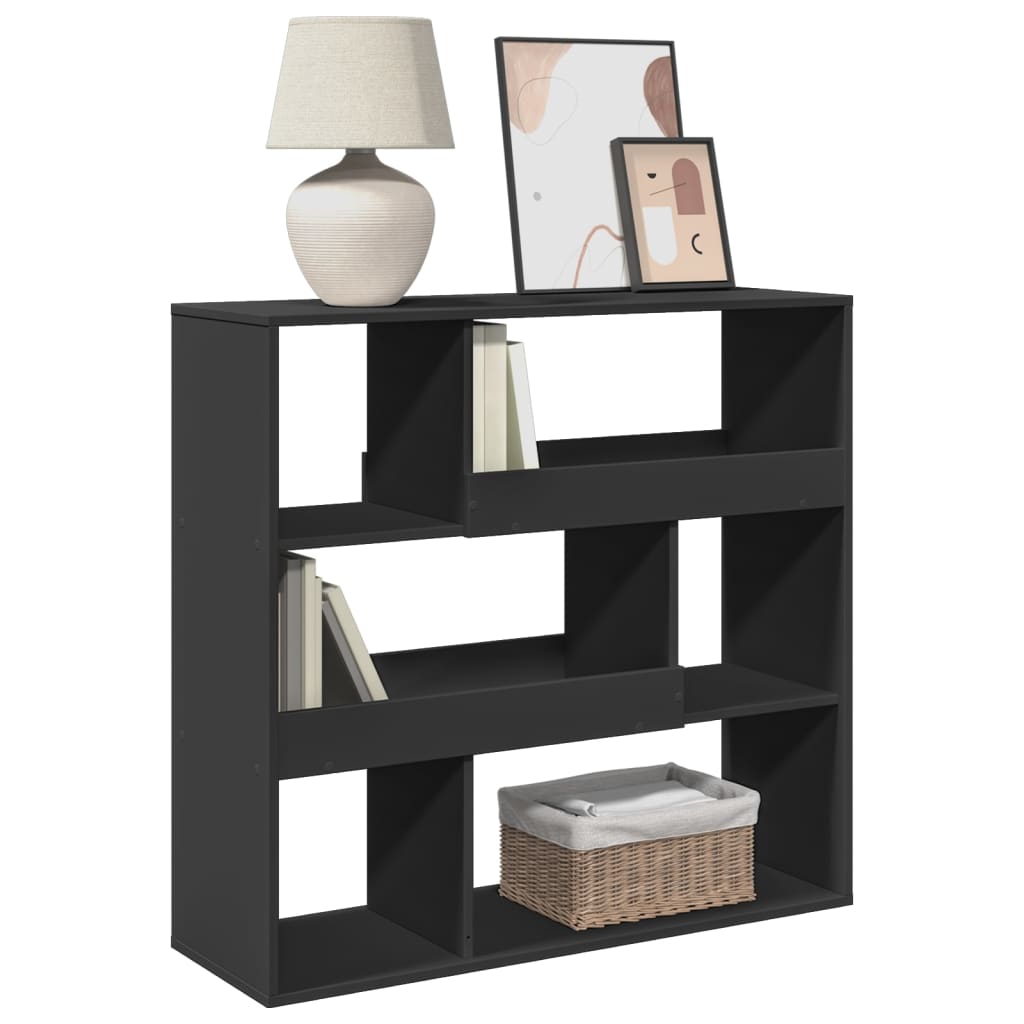 Bookshelf/Room Divider Black 100x33x94.5 cm