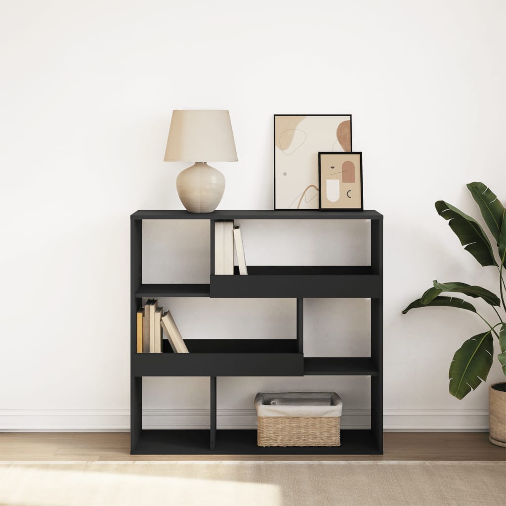 Bookshelf/Room Divider Black 100x33x94.5 cm