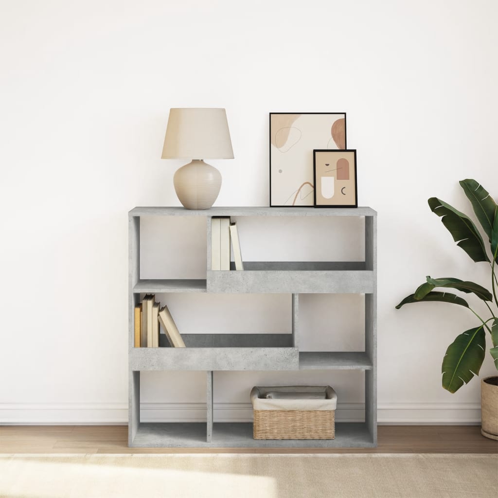 Bookshelf/Room Divider Concrete Grey 100x33x94.5 cm