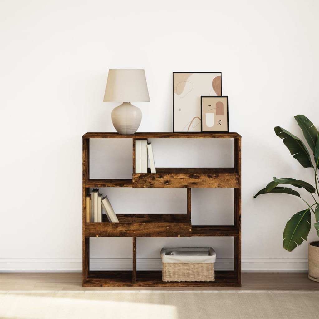 Bookshelf/Room Divider Smoked Oak 100x33x94.5 cm