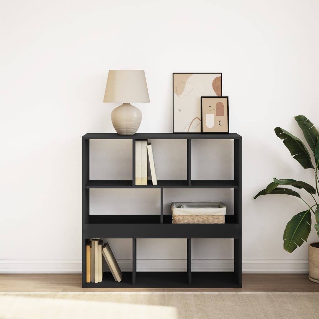 Bookshelf/Room Divider Black 100x33x94.5 cm