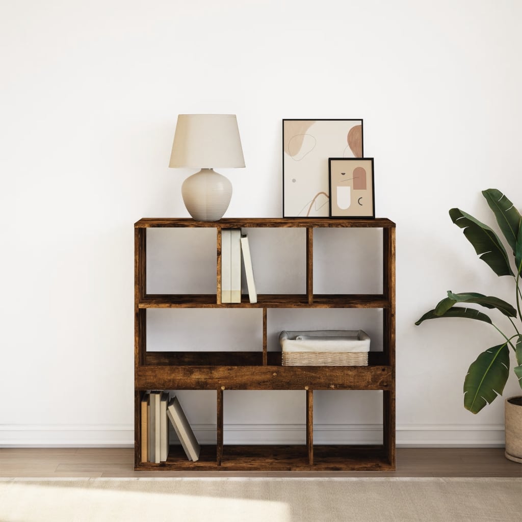 Bookshelf/Room Divider Smoked Oak 100x33x94.5 cm