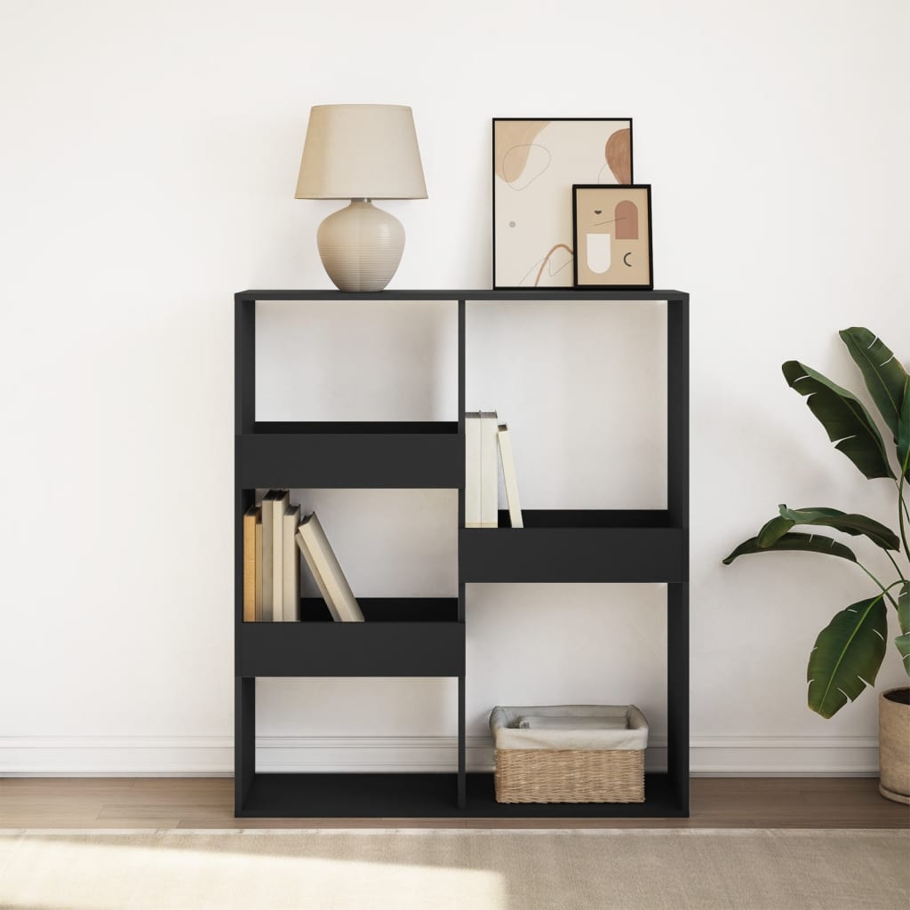 Bookshelf/Room Divider Black 100x33x115 cm