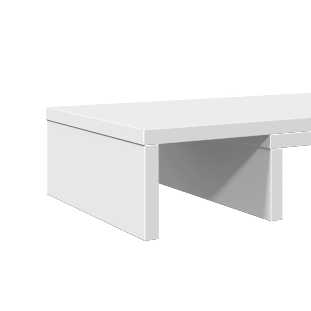 Monitor Stand Adjustable White 60x24x10.5 cm Wood Material