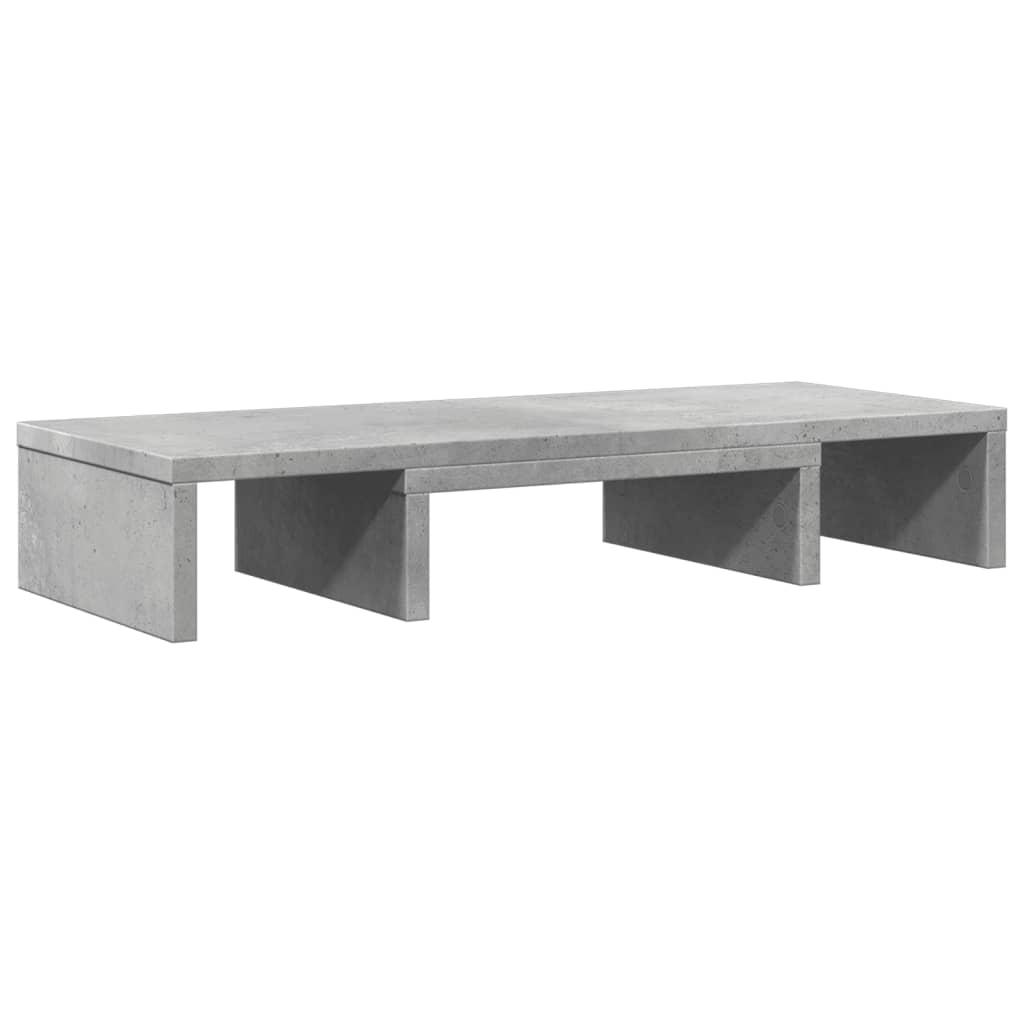 Monitor Stand Adjustable Concrete Grey 60x24x10.5cm Wood Material