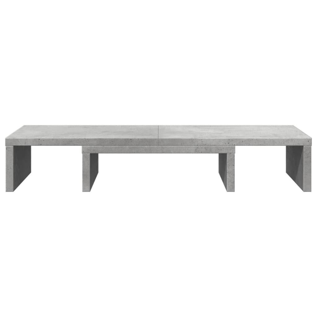 Monitor Stand Adjustable Concrete Grey 60x24x10.5cm Wood Material