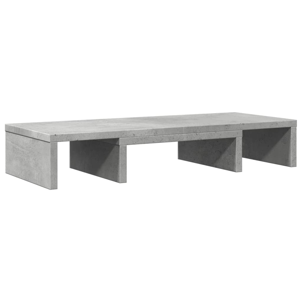 Monitorständer Verstellbar Betongrau 60x24x10,5cm Holzwerkstoff