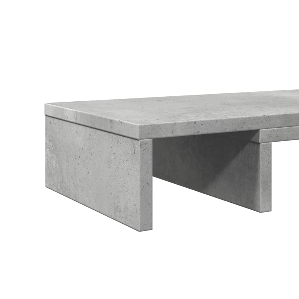 Monitor Stand Adjustable Concrete Grey 60x24x10.5cm Wood Material