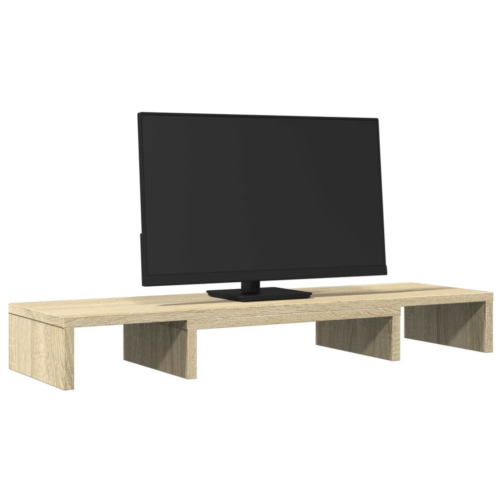 Monitor Stand Adjustable Sonoma Oak 80x24x10.5 cm