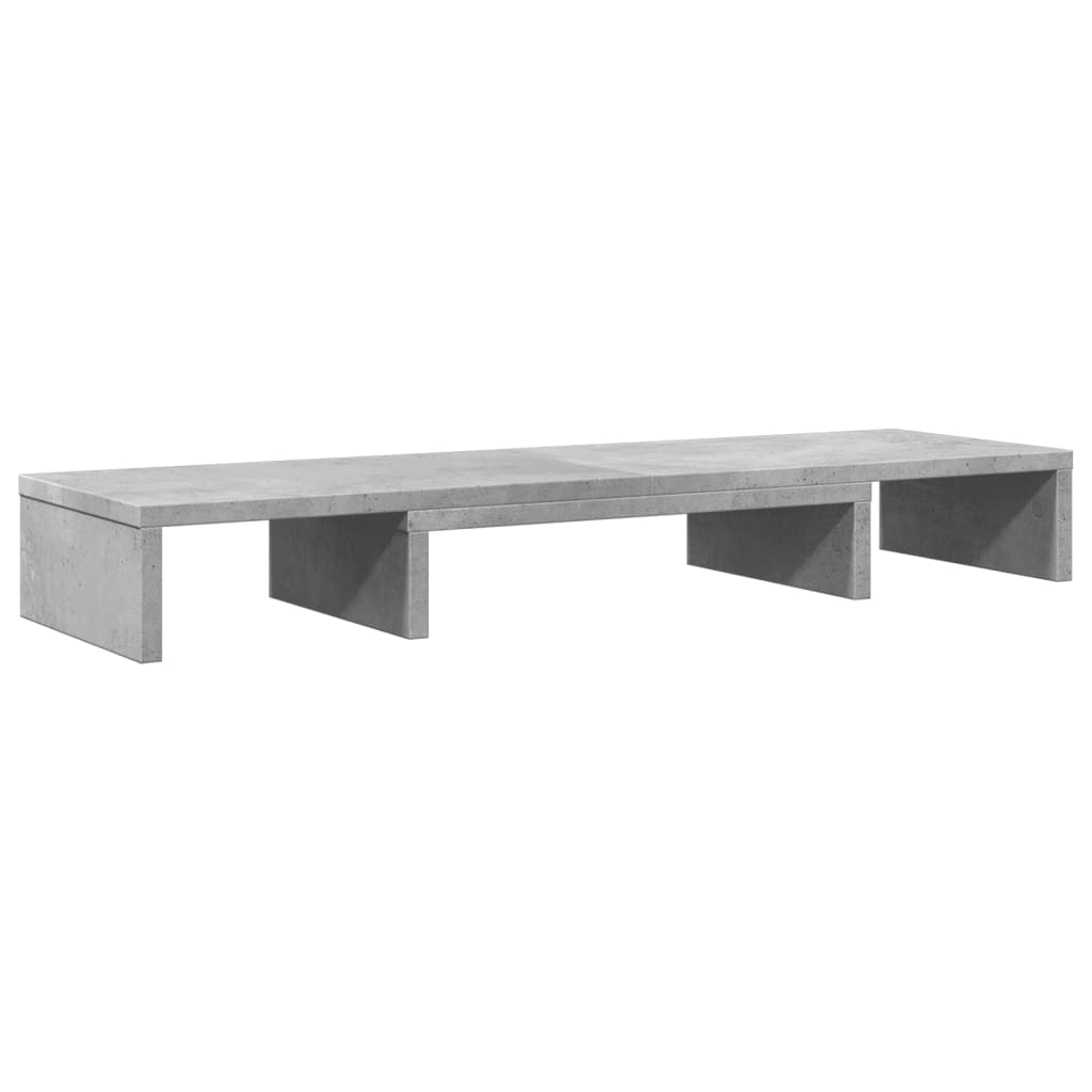 Monitor Stand Adjustable Concrete Grey 80x24x10.5 cm