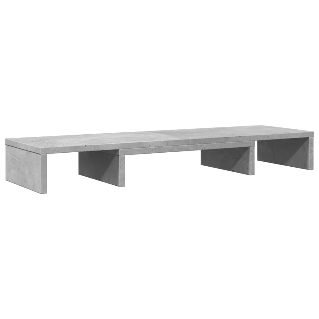 Monitor Stand Adjustable Concrete Grey 80x24x10.5 cm