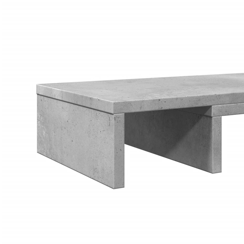 Monitor Stand Adjustable Concrete Grey 80x24x10.5 cm