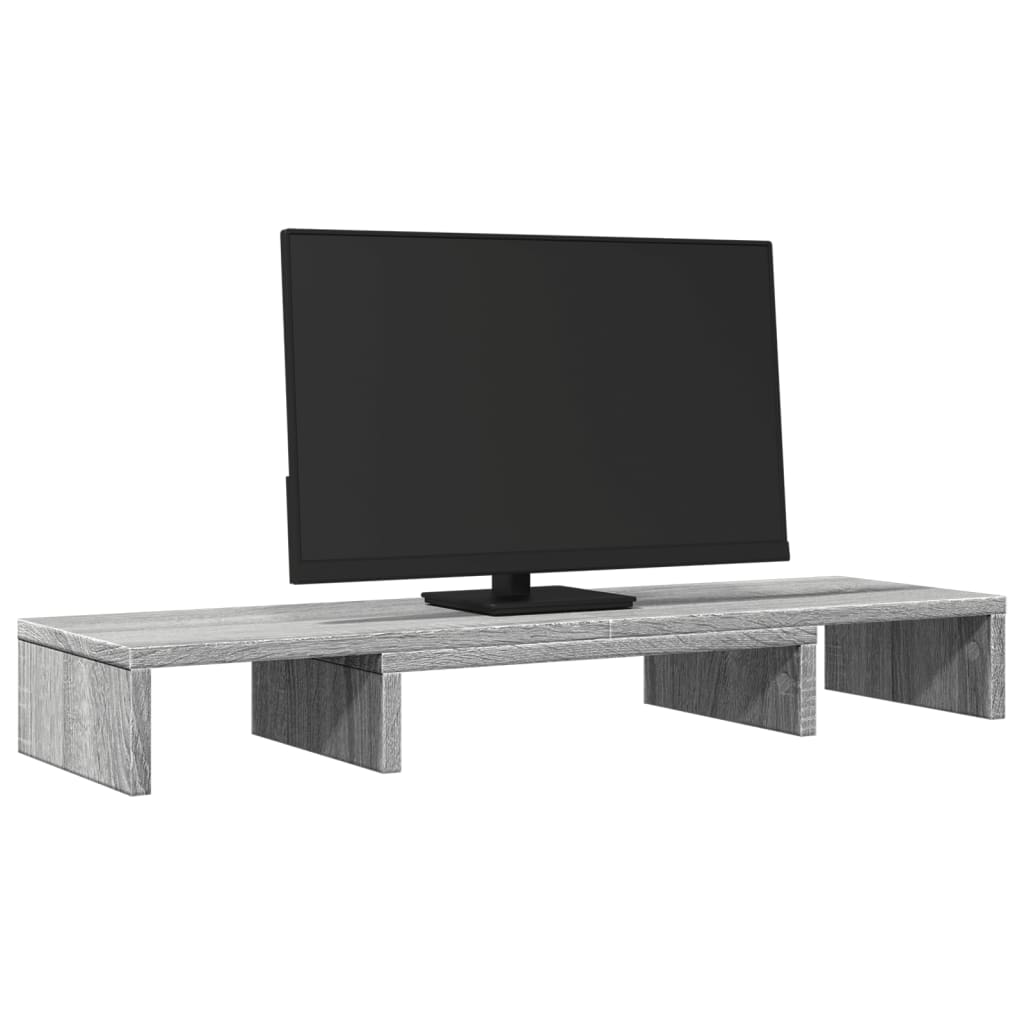 Monitor Stand Adjustable Gray Sonoma 80x24x10.5 cm