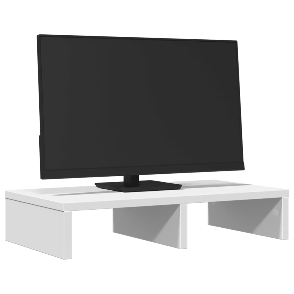 Monitor Stand White 50x27x10 cm Wood Material