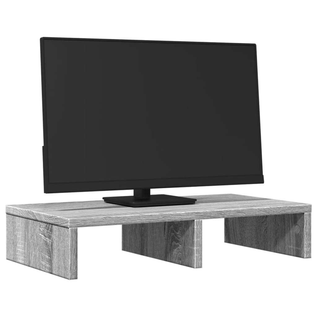 Monitorständer Grau Sonoma 50x27x10 cm Holzwerkstoff