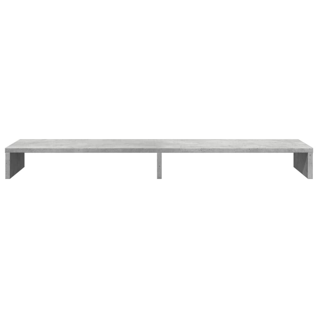 Monitor Stand Concrete Grey 100x27x10 cm Wood Material