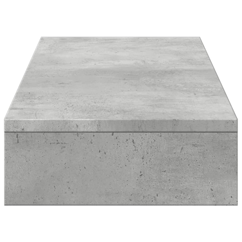 Monitor Stand Concrete Grey 100x27x10 cm Wood Material