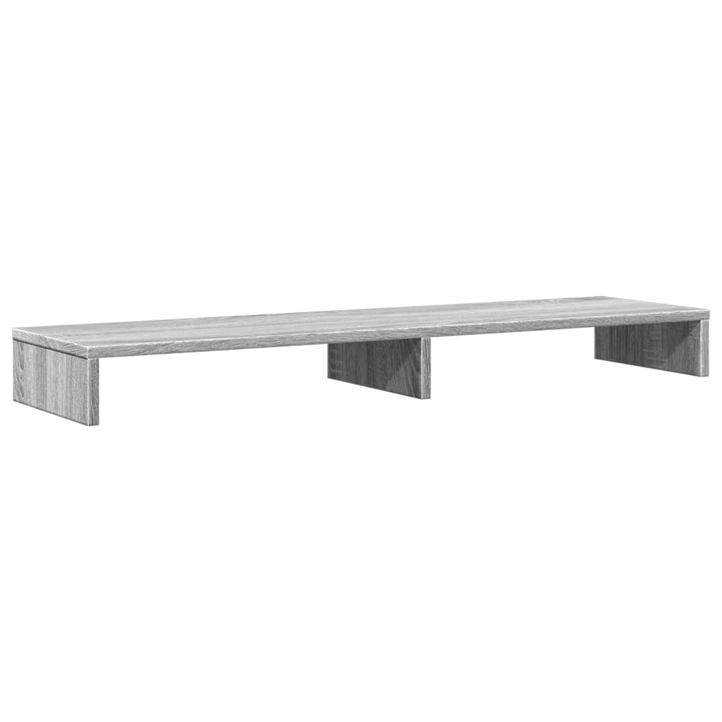 Monitor Stand Gray Sonoma 100x27x10 cm Wood Material