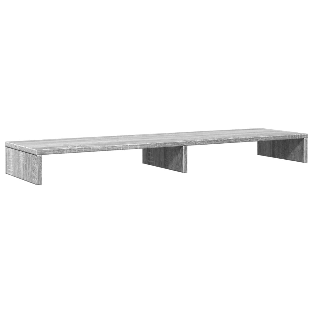 Monitor Stand Gray Sonoma 100x27x10 cm Wood Material