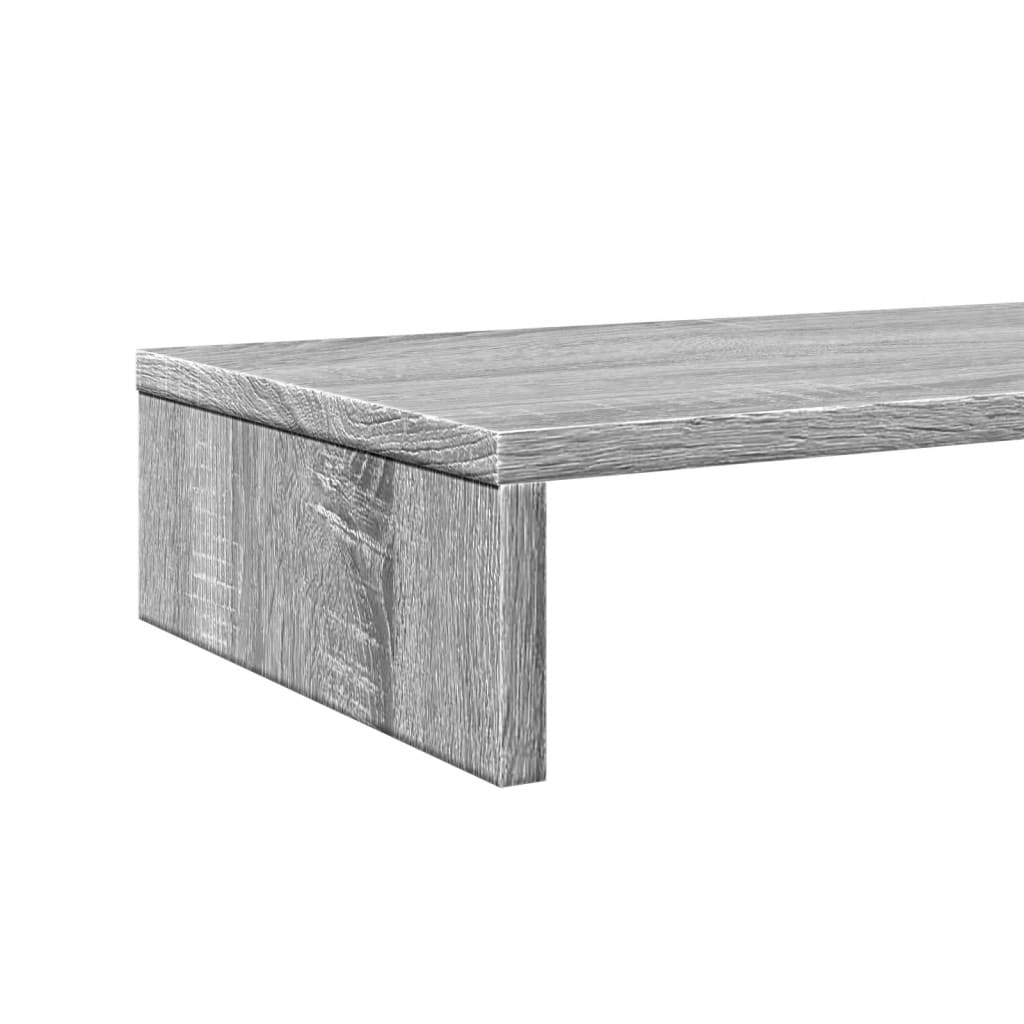 Monitor Stand Gray Sonoma 100x27x10 cm Wood Material