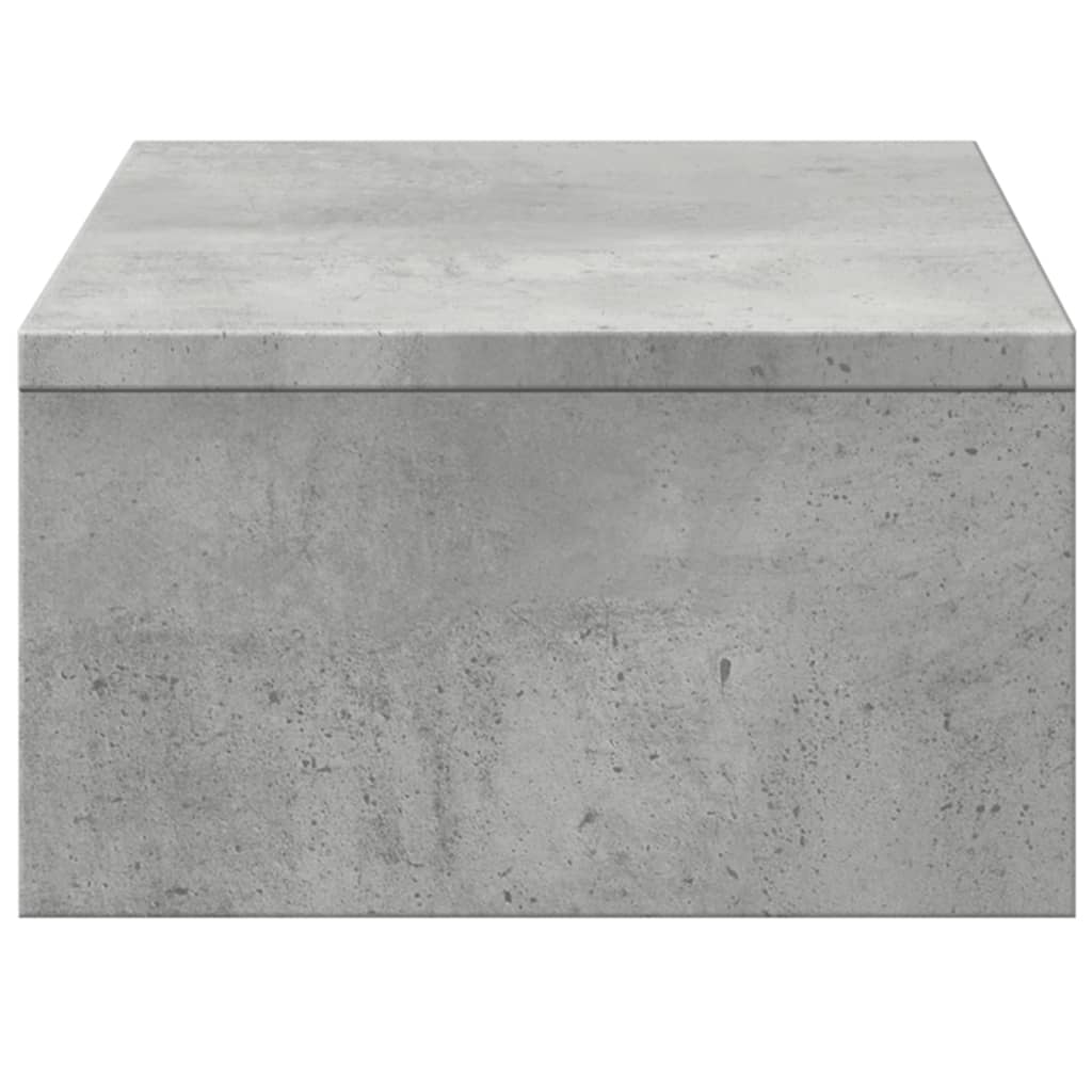 Monitor Stand with Drawers Concrete Grey 50x27x15 cm