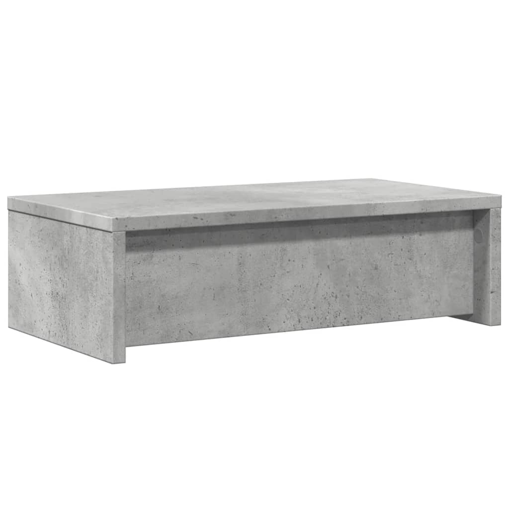 Monitor Stand with Drawers Concrete Grey 50x27x15 cm